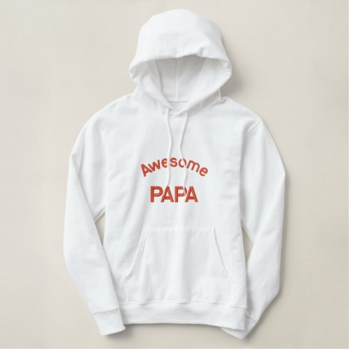 awesome papa embroidered sweater