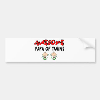 AWESOME PAPA of TWINS Bumper Sticker
