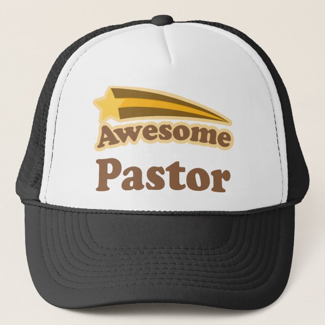 Awesome Pastor Gift Trucker Hat (Front)