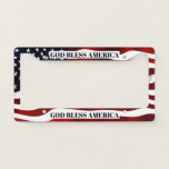Awesome Patriotic American Flag God Bless America License Plate Frame at Zazzle