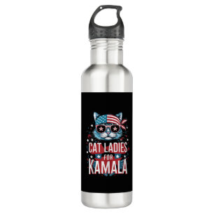 Awesome Patriotic Cat with Bandana Cat Ladies for  Stainless Steel Water Bottle
