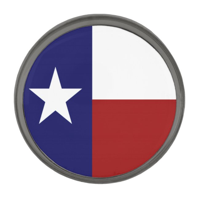 Awesome Patriotic Texas Flag Gunmetal Finish Lapel Pin (Front)