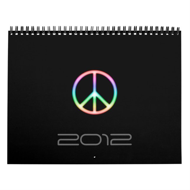 Awesome Peace Symbol Calendar 2012
