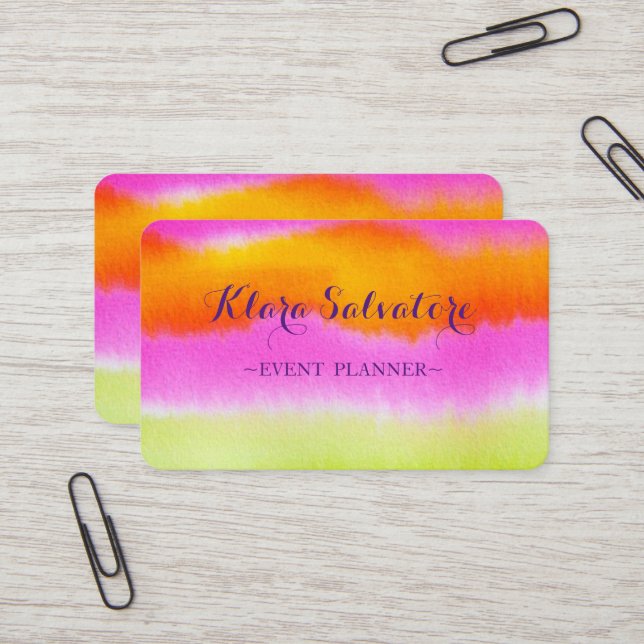 Awesome Perfect Modern Colorful  Business Card (Front/Back In Situ)