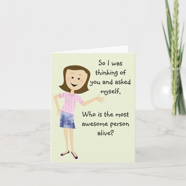 Awesome Person Birthday Card (funny) (Front)