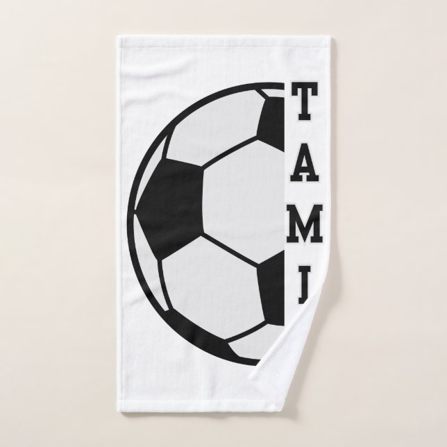 Awesome Personalized Name Soccer Ball Sports Hand Towel (Hand Towel)