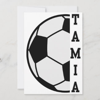 Awesome Personalized Name Soccer Ball Sports Invitation
