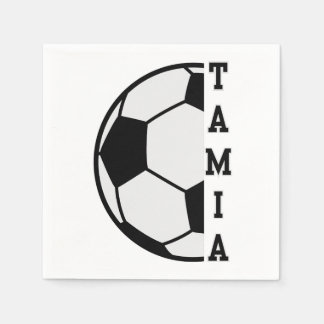 Awesome Personalized Name Soccer Ball Sports Napkins