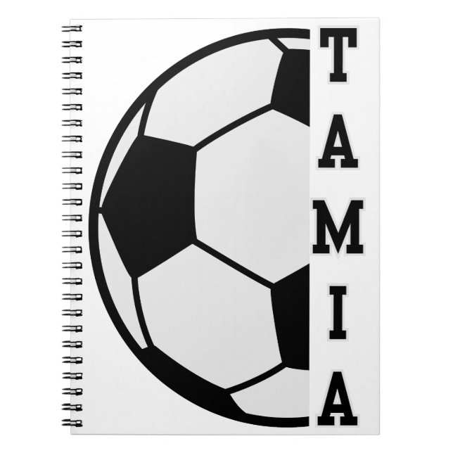 Awesome Personalized Name Soccer Ball Sports Notebook (Front)