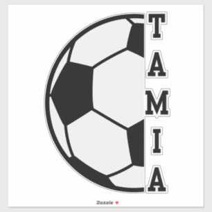 Awesome Personalized Name Soccer Ball Sports Sticker