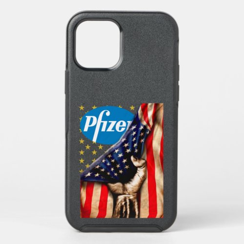 Awesome Pfizer Logo and America Flag Shirt OtterBox Symmetry iPhone 12 Pro Case