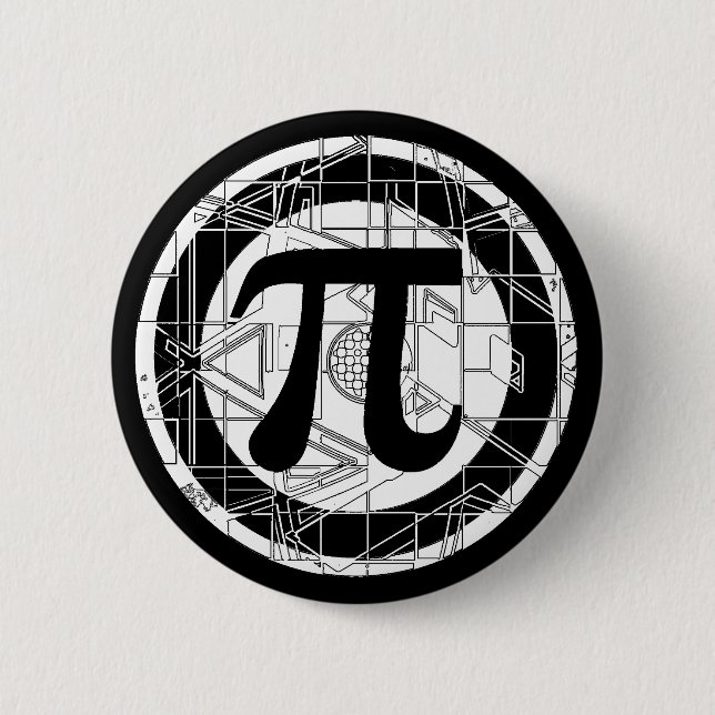 Awesome Pi Symbol Pinback Button (Front)