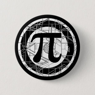 Awesome Pi Symbol Pinback Button