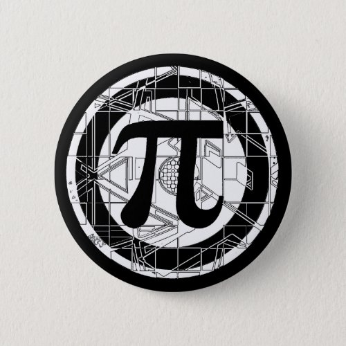 Awesome Pi Symbol Pinback Button