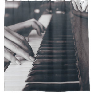 Awesome Piano Design Shower Curtain