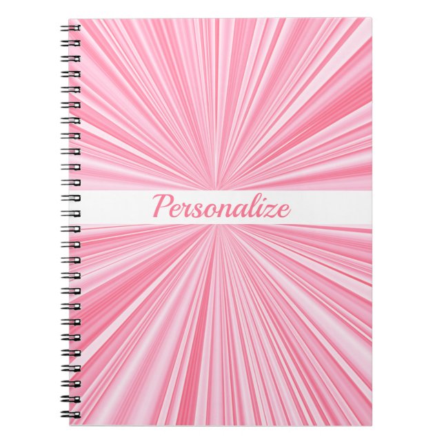 Awesome Pink Abstract Personalize Journal Notebook (Front)