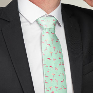 Awesome Pink Flamingos Novelty Neck Tie