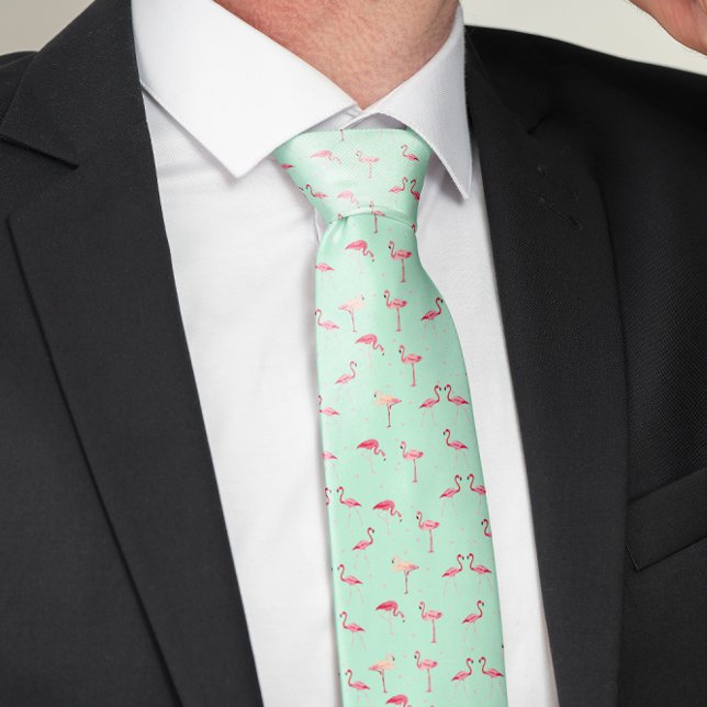 Awesome Pink Flamingos Novelty Neck Tie (Creator Uploaded)