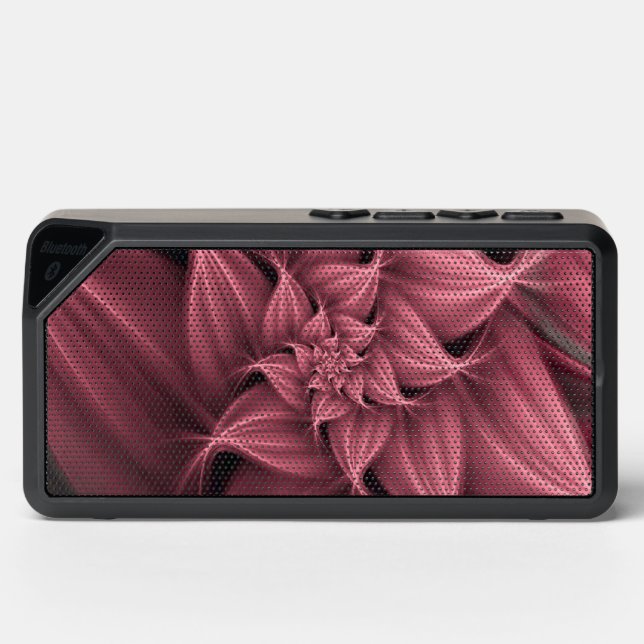 Awesome Pink Flower Fractal  Bluetooth Speaker (Front)