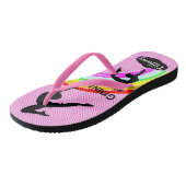 AWESOME PINK PERSONALIZED GYMNASTICS FLIP FLOPS | Zazzle