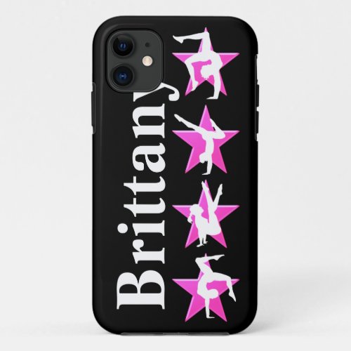 AWESOME PINK PERSONALIZED GYMNASTICS IPHONE CASE