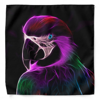 Awesome Plum Glow Parrot Bandana