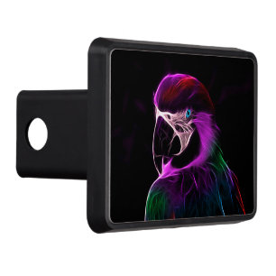 Awesome Plum Glow Parrot Hitch Cover