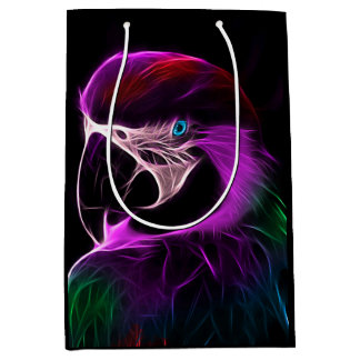 Awesome Plum Glow Parrot Medium Gift Bag