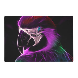 Awesome Plum Glow Parrot Placemat