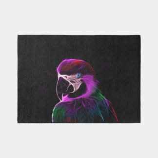 Awesome Plum Glow Parrot Rug