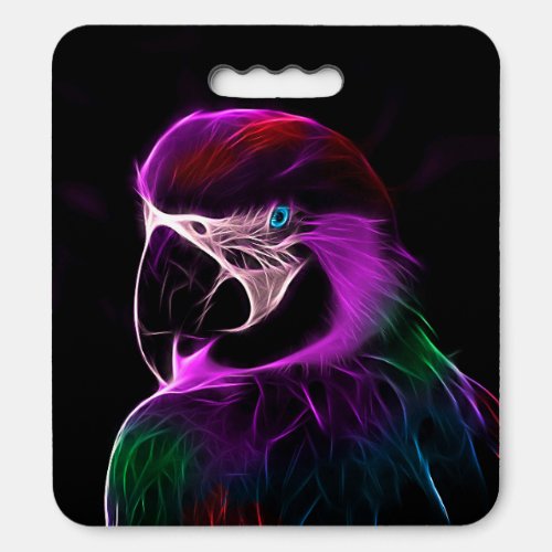 Awesome Plum Glow Parrot Seat Cushion