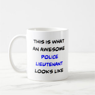 awesome police lieutenant coffee mug