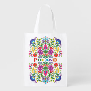 ❗🤩Awesome polish Folk Wycinanki Poland  Grocery Bag
