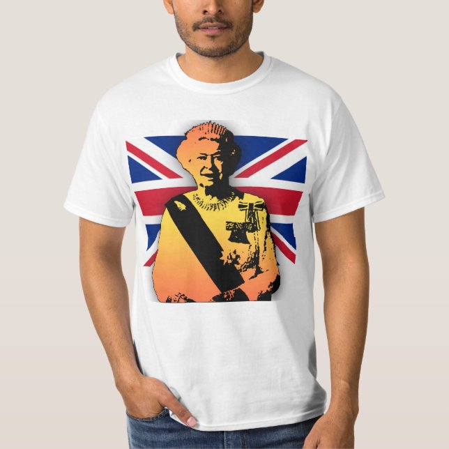 Awesome Pop Art Diamond Jubilee with Union Jack T-Shirt (Front)