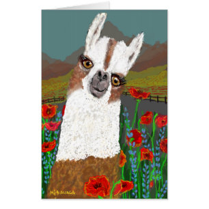 Awesome Poppies and Mama Llama Card