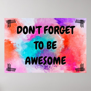 "Awesome" Positive Wall art Poster