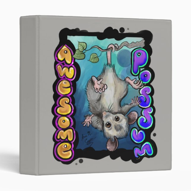 Awesome Possum 3 Ring Binder (Front/Spine)