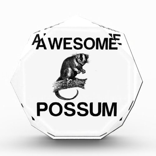 AWESOME POSSUM ACRYLIC AWARD