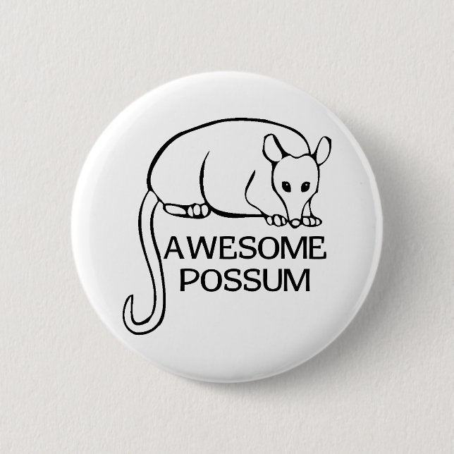 Awesome Possum Button (Front)
