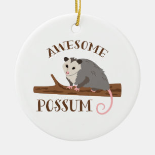 Awesome Possum Ceramic Ornament