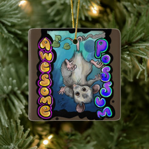 Awesome Possum! Ceramic Ornament