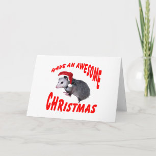 Awesome Possum Christmas Holiday Card