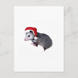 Awesome Possum Christmas Holiday Postcard
