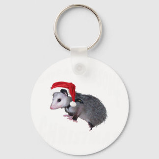 Awesome Possum Christmas Keychain