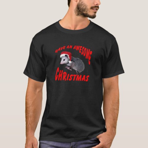 Awesome Possum Christmas T_Shirt