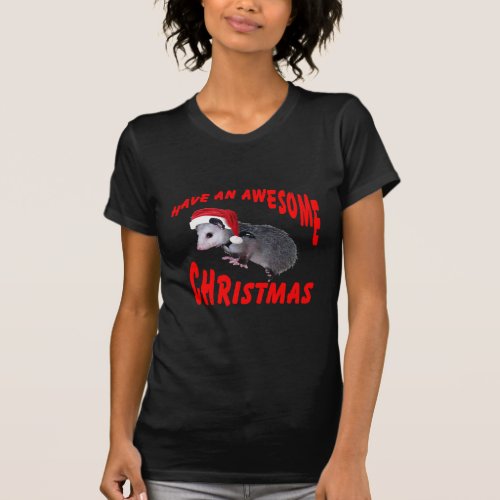 Awesome Possum Christmas T_Shirt