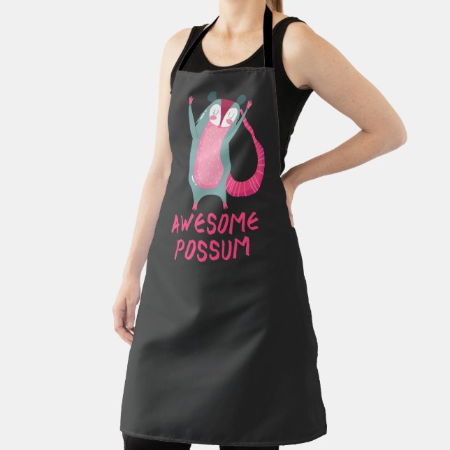 Awesome Possum cute Opossum Apron (Insitu)