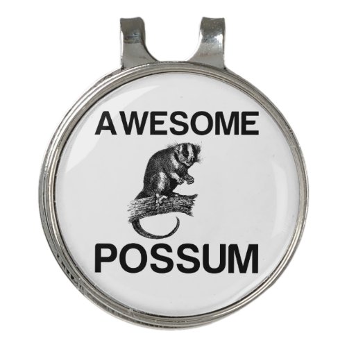 AWESOME POSSUM GOLF HAT CLIP