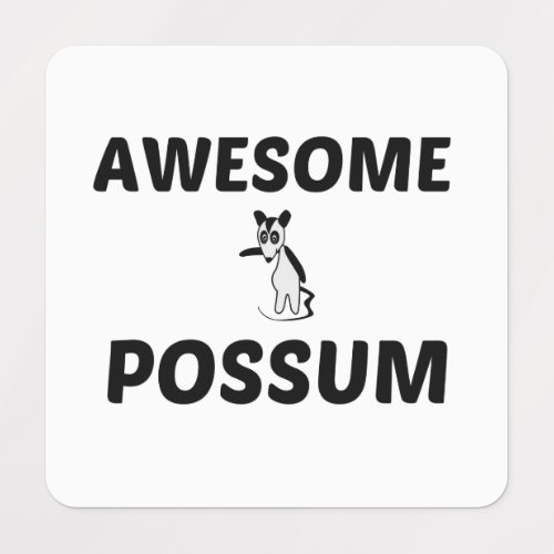 AWESOME POSSUM LABELS
