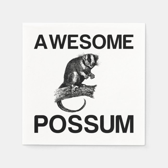 AWESOME POSSUM NAPKINS (Front)